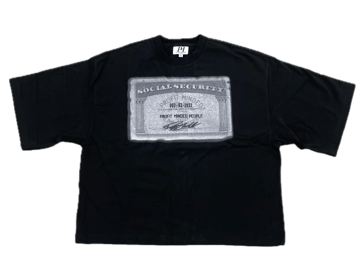 PROFIT MINDED SSN TEE BLACK