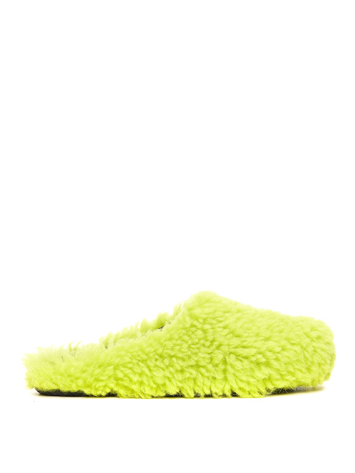 Green Fuzzy Marni Slides
