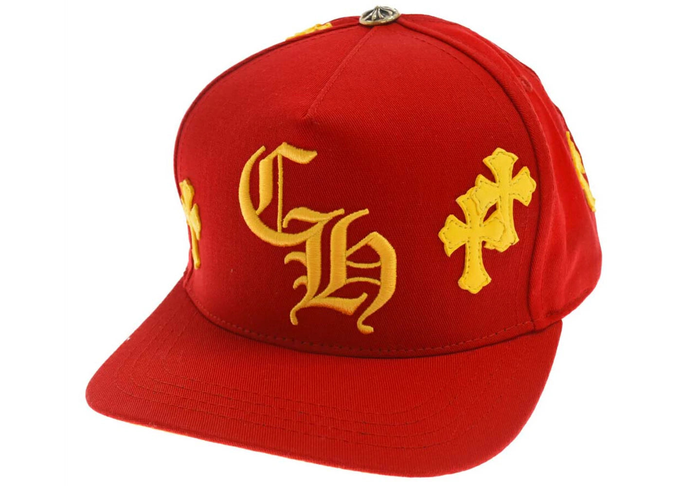 Chrome Hearts 5 Panel Baseball Cap Cherry