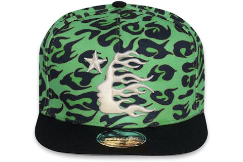 Hellstar Cheetah Print Snapback Hat Green