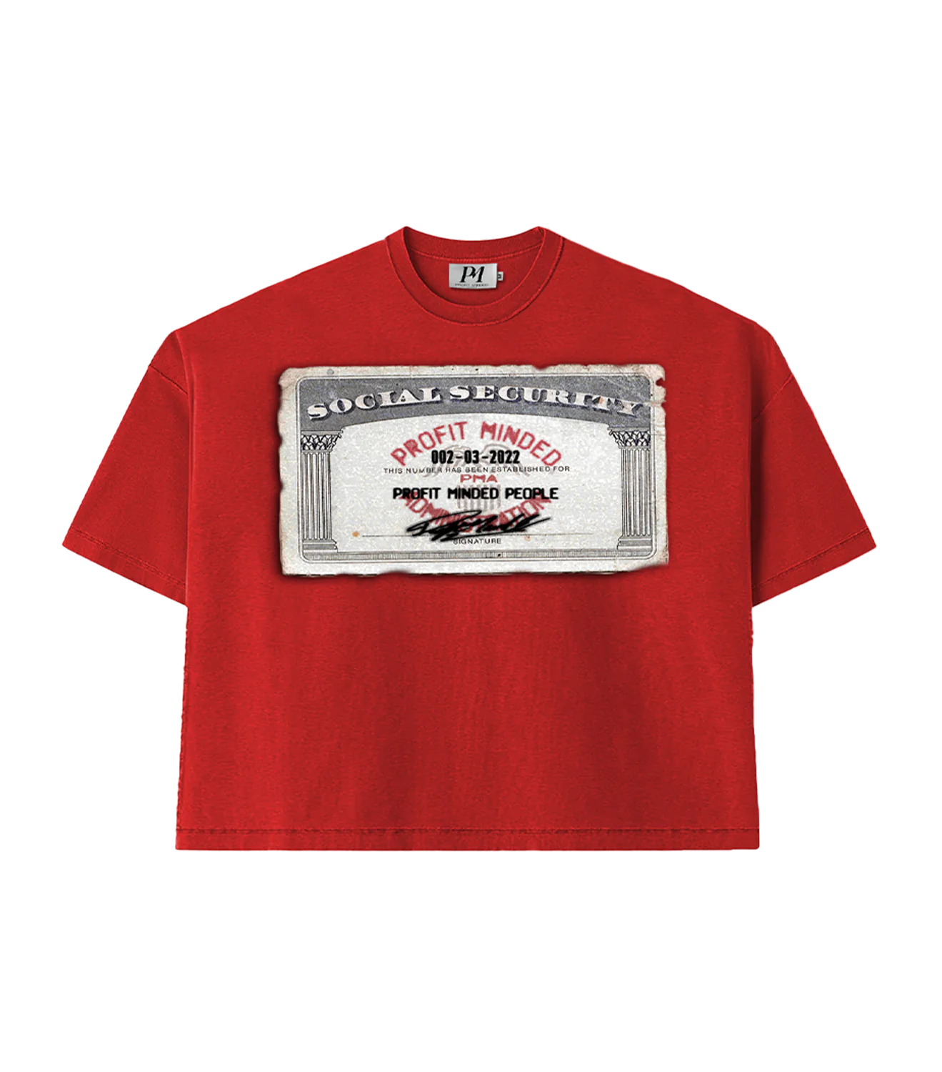 PROFIT MINDED SSN TEE RED