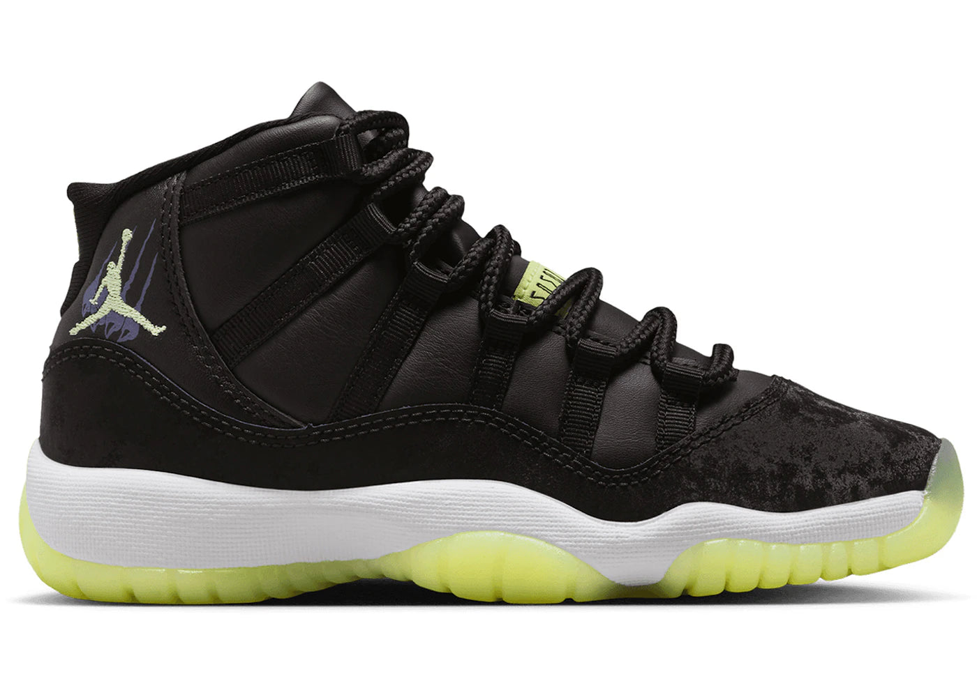 Jordan 11 Retro Black Barely Volt (GS)