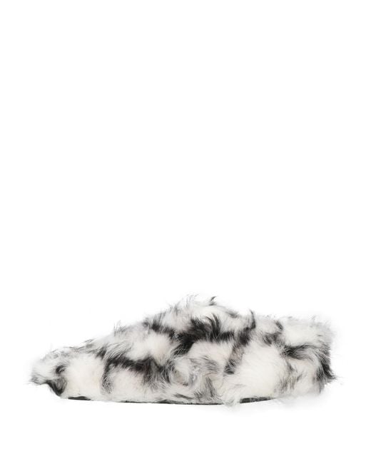 White and Black Marni Mules