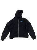 Luv Abominable Bom B Logo Full-Zip Hoodie Black and Blue