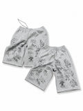 Abominable Grey LA Graffiti Shorts