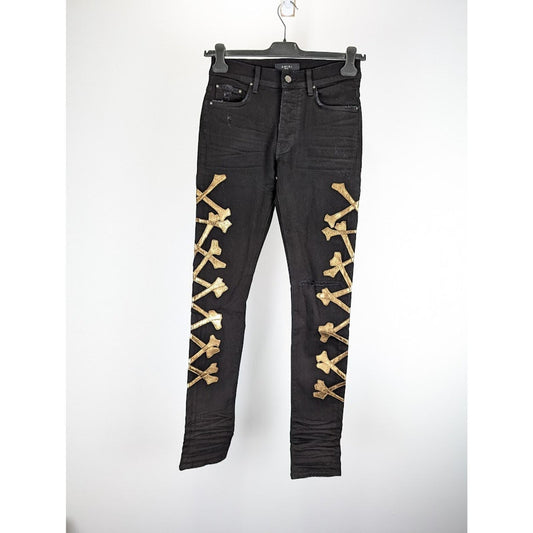 Amiri Bones Black and Gold