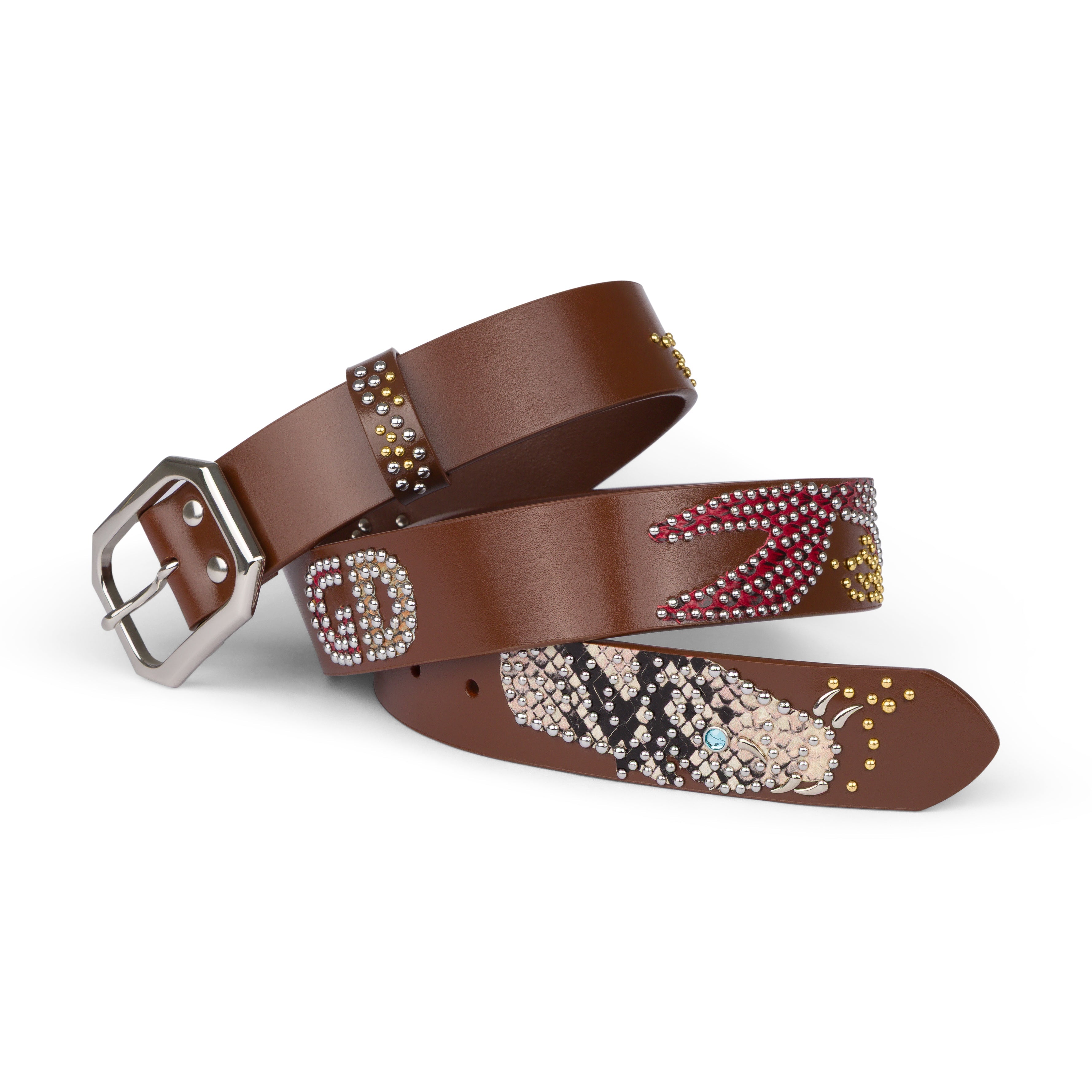 garments district Koi Fish Studded Belt