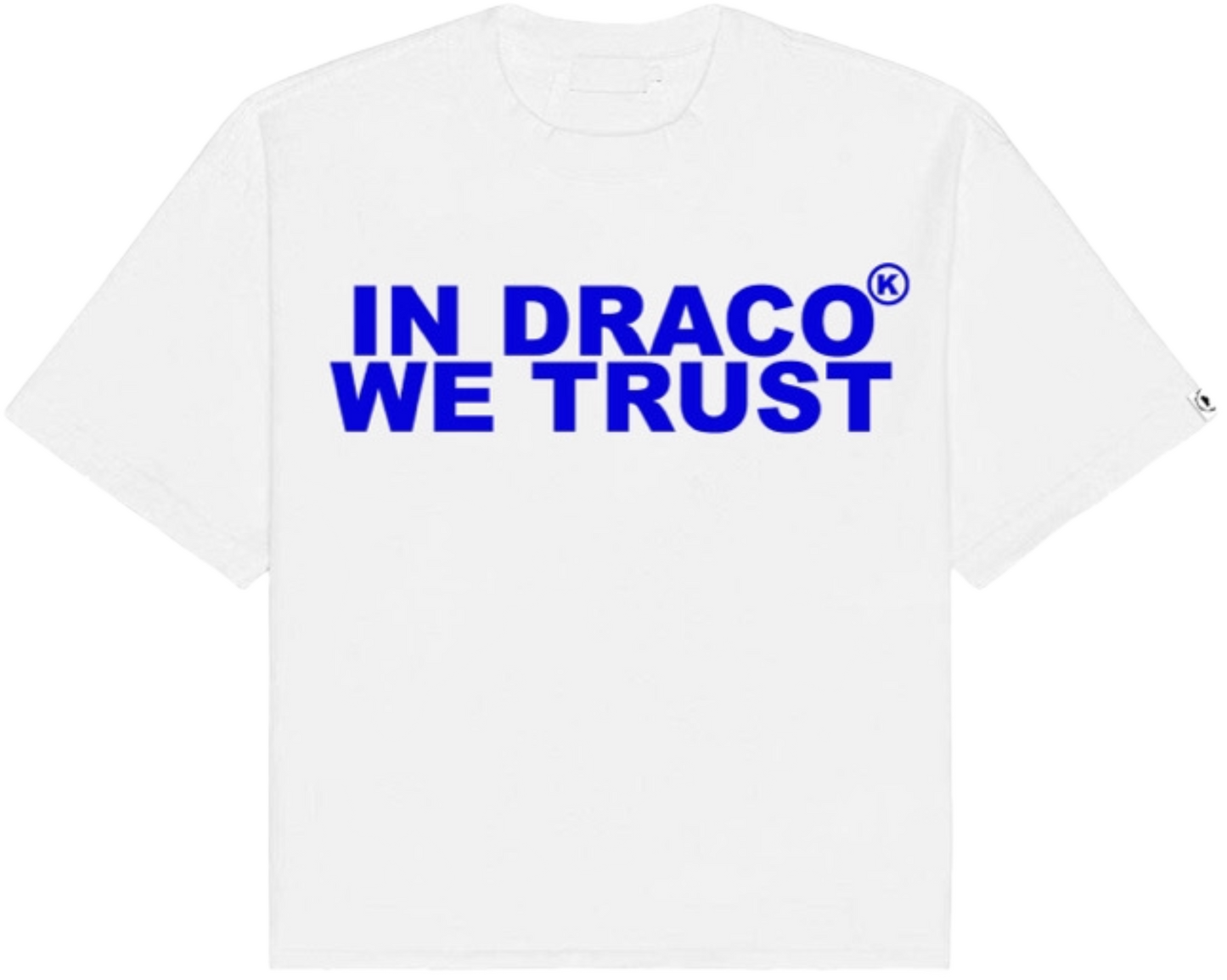 IN DRACO WE TRUST WHITE BLUE