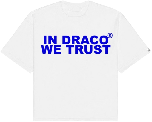 IN DRACO WE TRUST WHITE BLUE