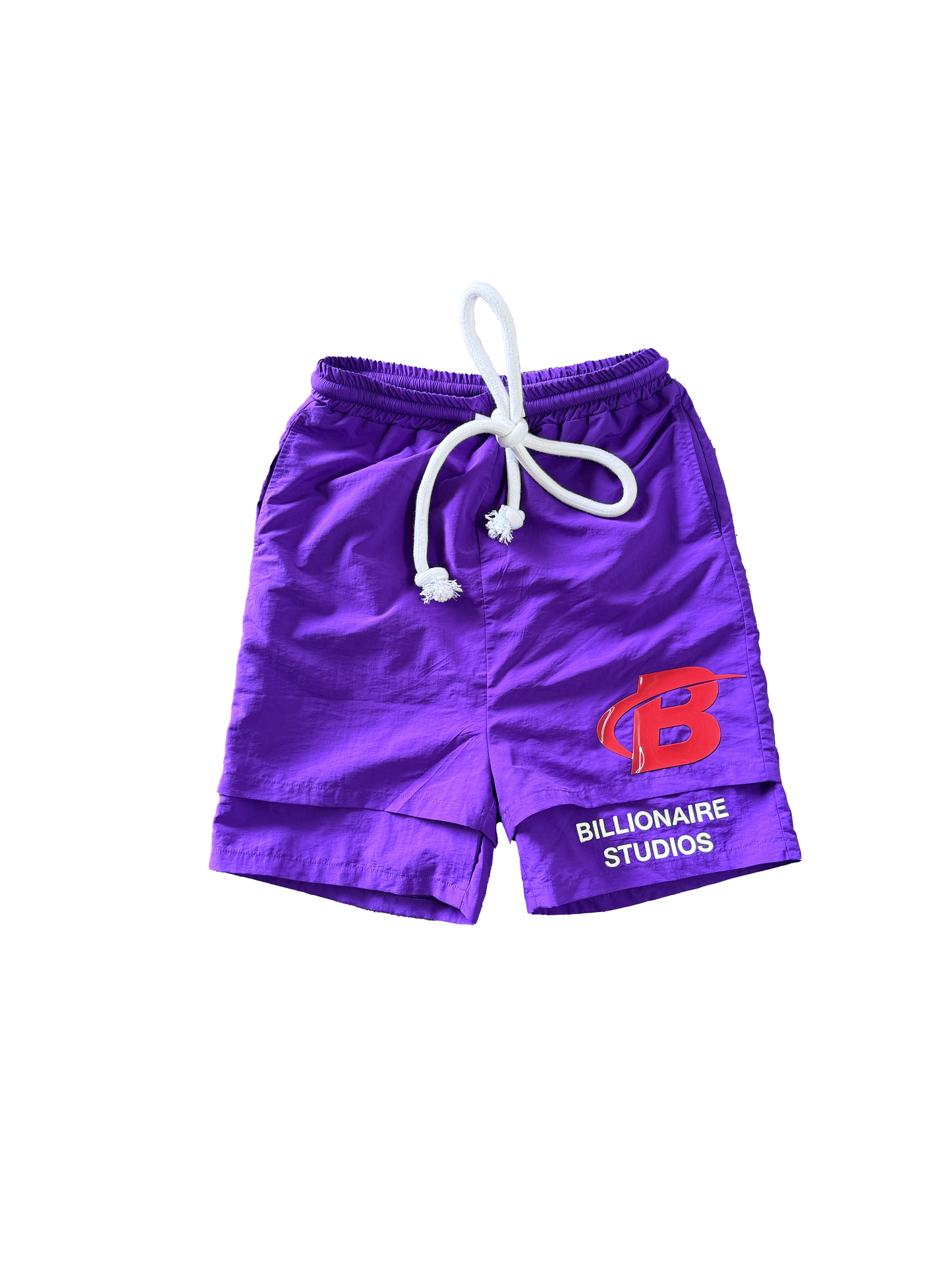 purple billionaire shorts