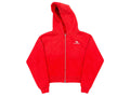 LUV ABOMINABLE Bom B Logo Full-Zip Hoodie RED