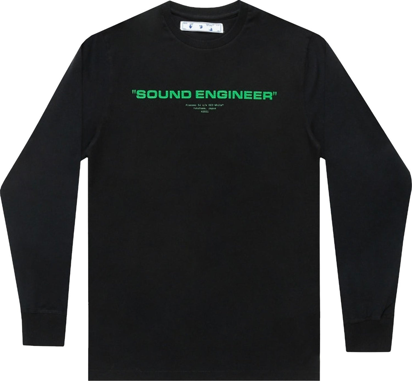 Off-White x Pioneer Sound Engineering Console Long-Sleeve T-Shirt 'Black/Brilliant Green'