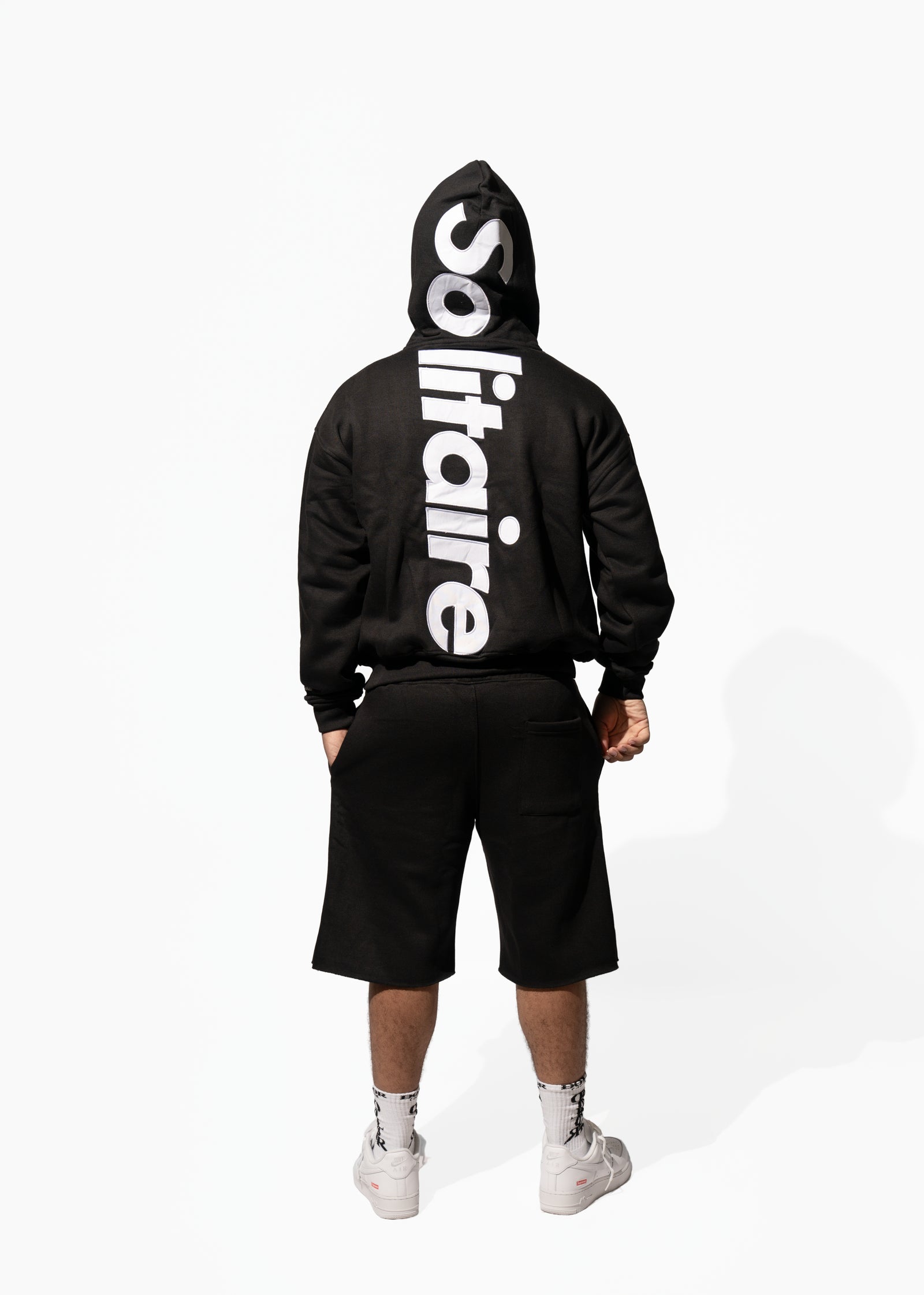 Solitare BLACK & WHITE ZIPUP  ONLY