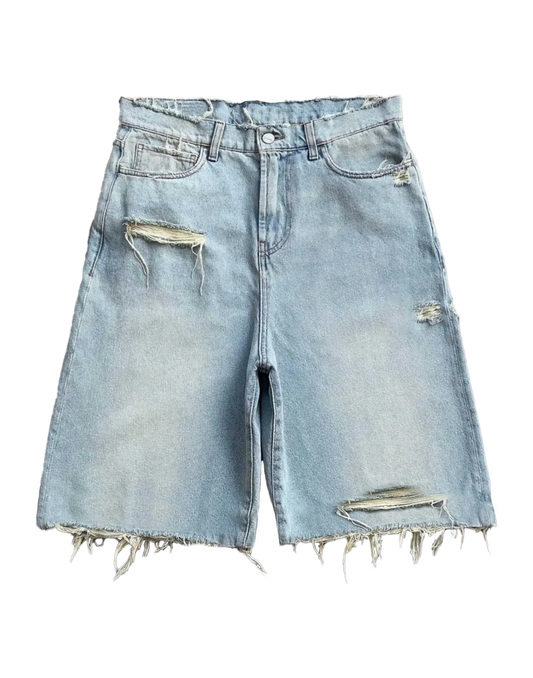 Profit Minded Blue Jorts