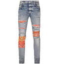 AMIRI Vintage Bandana Artpatch Jeans Clay Indigo