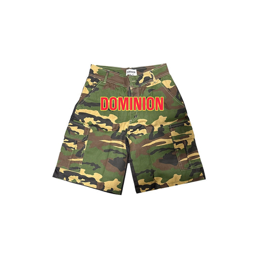 Dominion Split Cargo Shorts Red