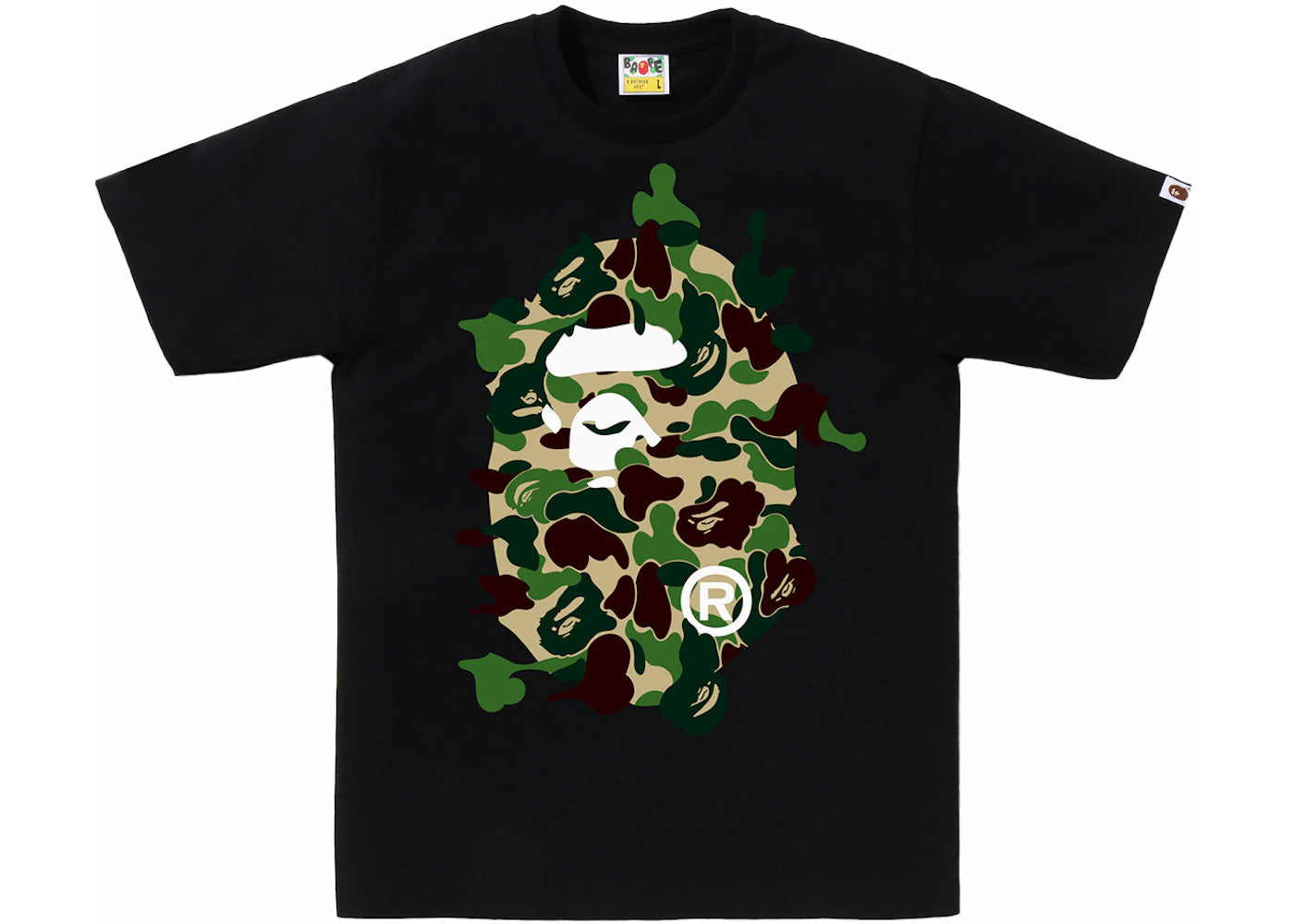 BAPE ABC Camo Rebuild Big Ape Head Tee Black/Green