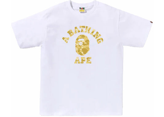 BAPE Color Camo College Tee (SS24) White/Yellow