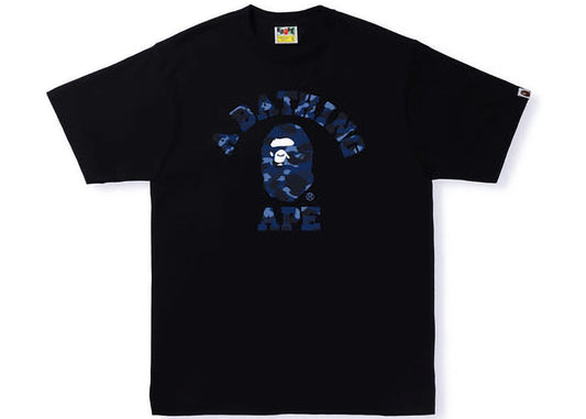 BAPE Color Camo College Tee Black/Navy