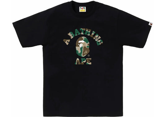 BAPE Liquid Camo College Tee Black/Olivedrab