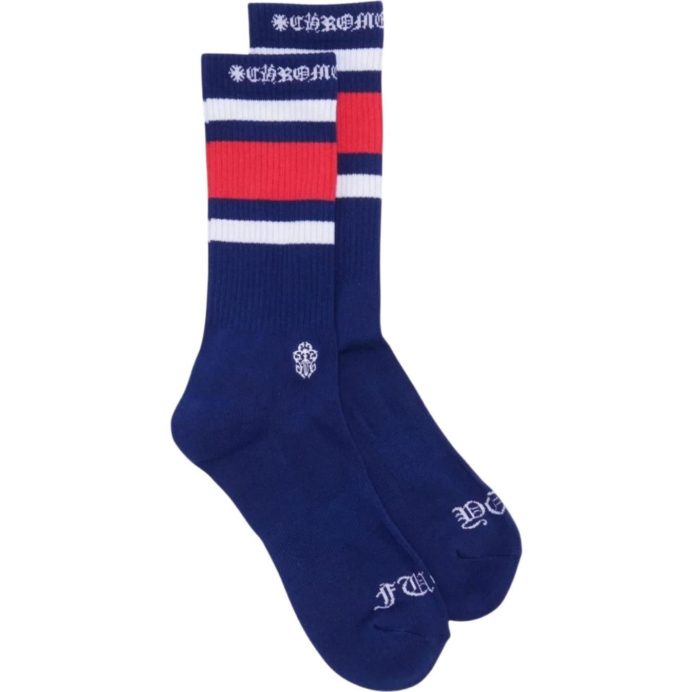 Chrome Hearts Striped Sock 'Red/Blue'