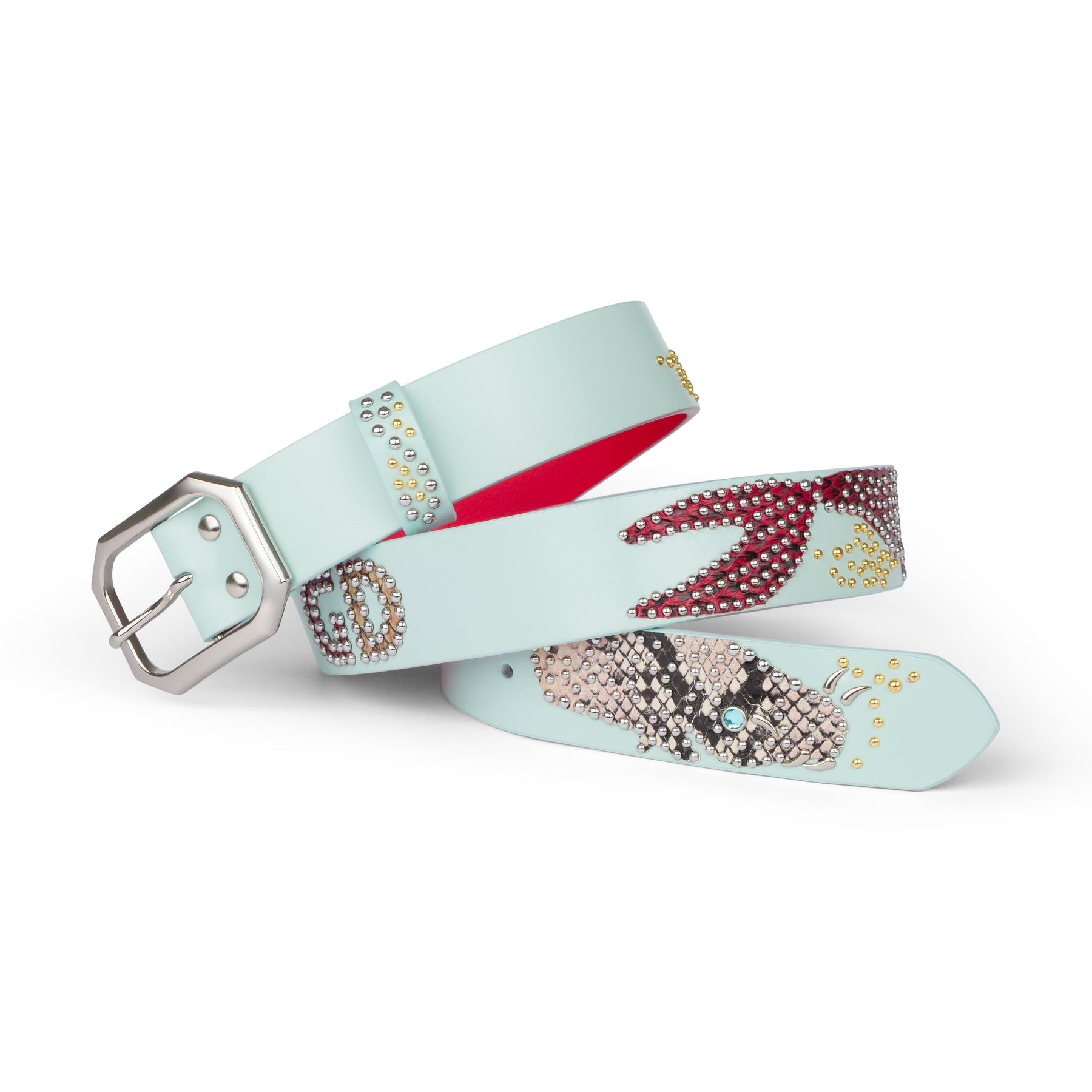 garments district Blue Koi Fish Studded Belt