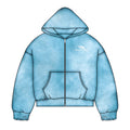 Luv Abominable Bom B Logo Full-Zip Hoodie Blue