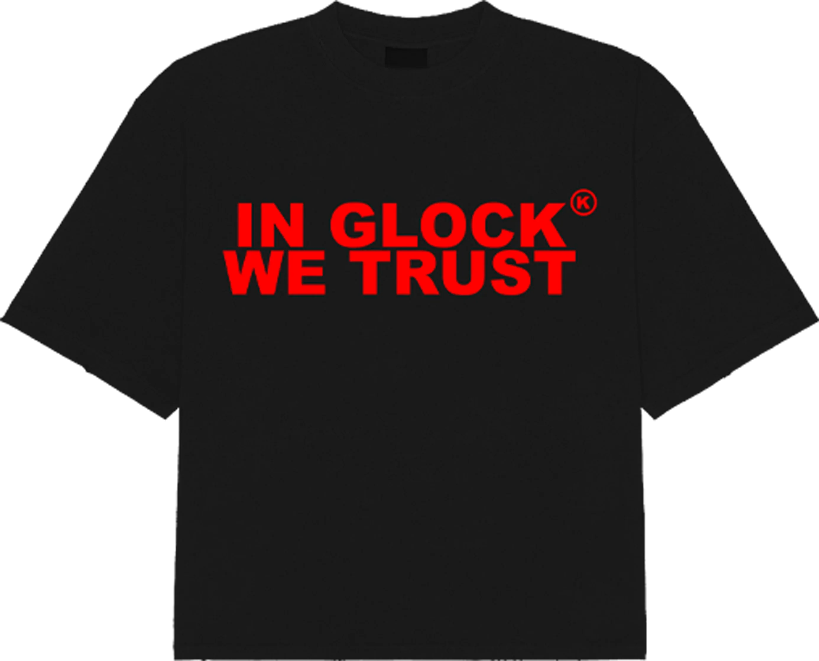 In Glock We Trust Black & red