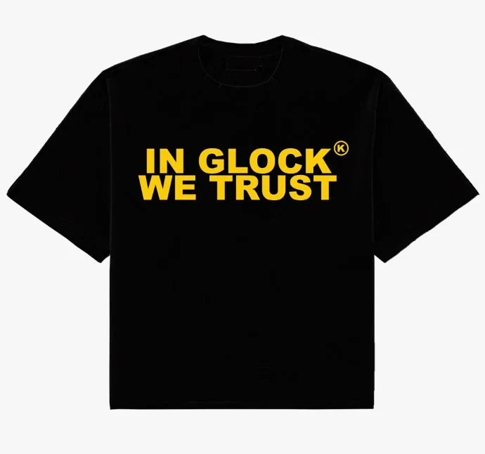 In Glock We Trust Black & yellow