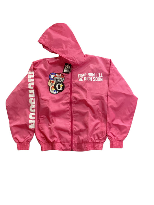 Osimiri World Dear Mom I’ll Be Rich Soon Windbreaker Pink Top