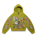 We are Righteous Risen King Cropped Zip (Moss)