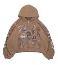 Righteous Risen King Zip Up Hoodie Brown