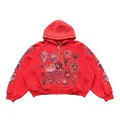 Righteous Risen King Zip Up Hoodie Red