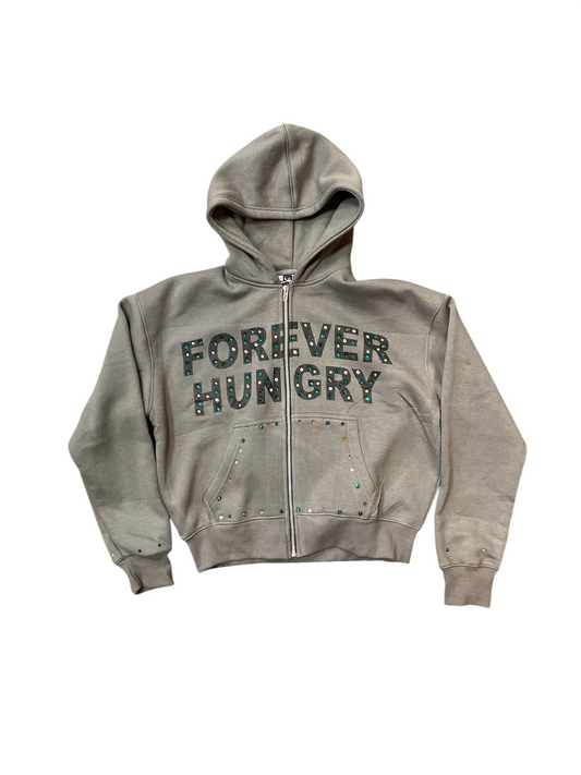 Forever Hungry Gemstone Tracksuit Grey Jacket