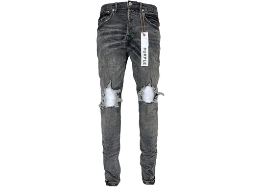 Purple Brand Grey Dirty Blowout Jean Black