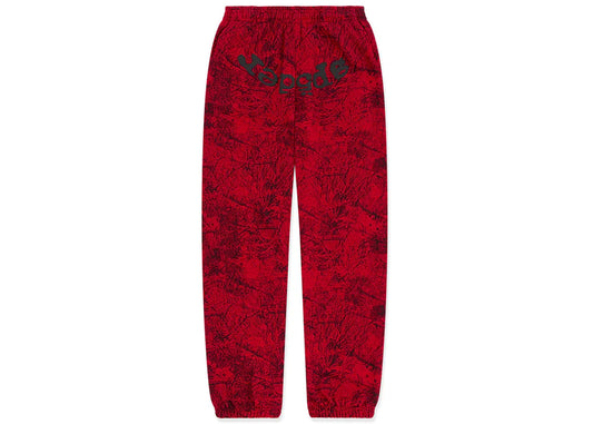 Sp5der OG Tree Camo Sweatpant Red