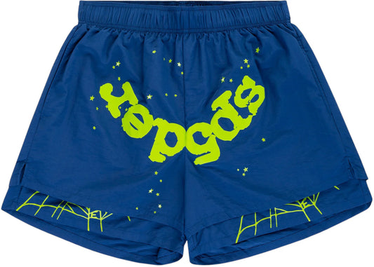 Sp5der OG Web Double Layer Short Blue/Green