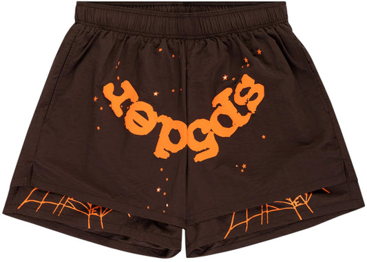Sp5der OG Web Double Layer Short Brown/Orange