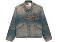 Sp5der Script Denim Work Jacket Indigo