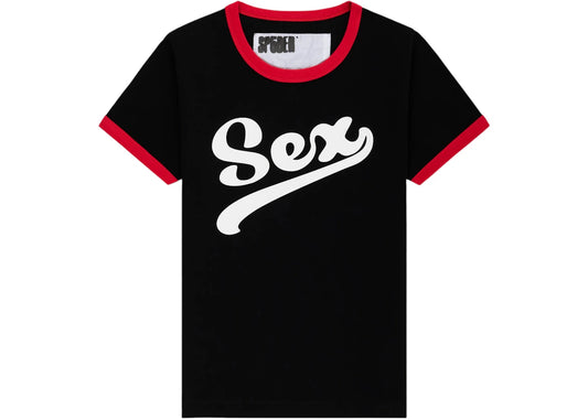 Sp5der Women's Sex Baby Tee Black