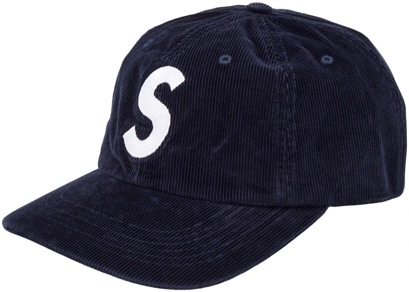 Supreme Fine Wale Corduroy S Logo 6-Panel Navy