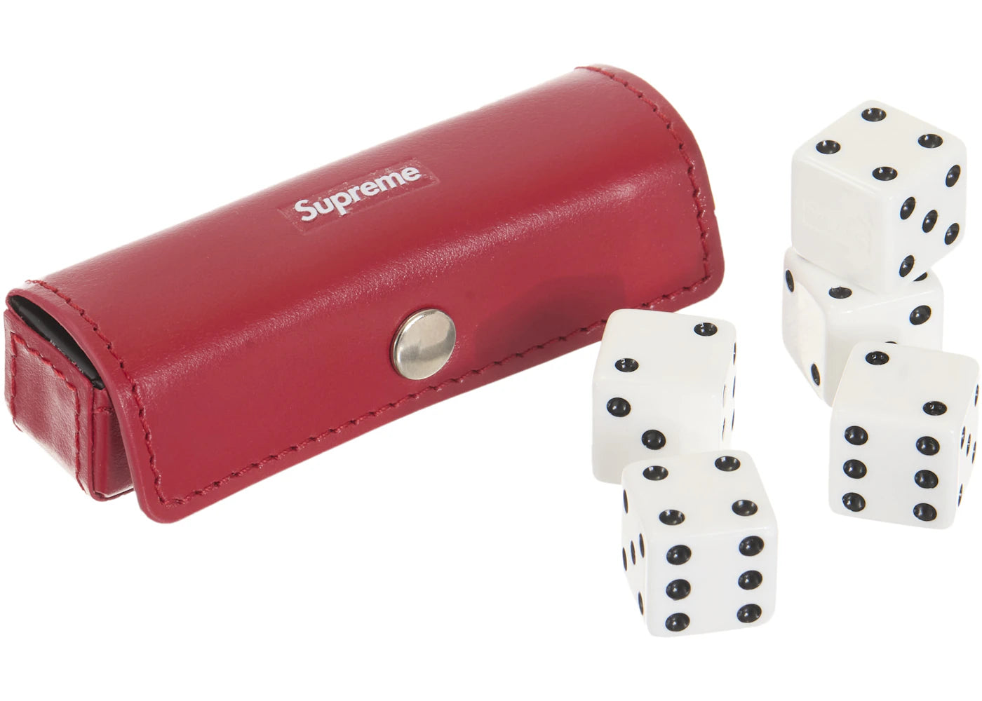 Supreme Leather Dice Set Red