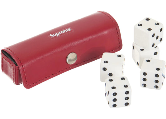 Supreme Leather Dice Set Red