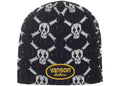 Supreme Vanson Leathers Skull Beanie Black