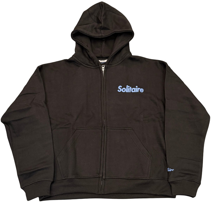 Solitaire Zip Up Black Blue