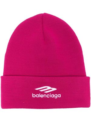 Balenciaga logo-embroidered sports-icon beanie - Pink