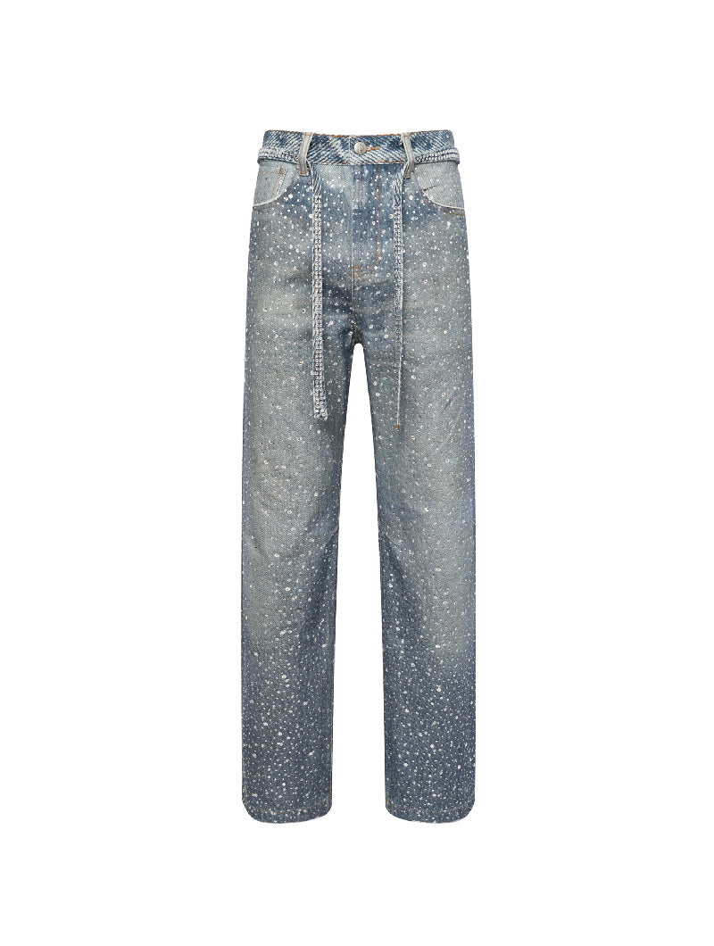 Birth Of Royal Child 20K Swarovski Diamond Pants Blue