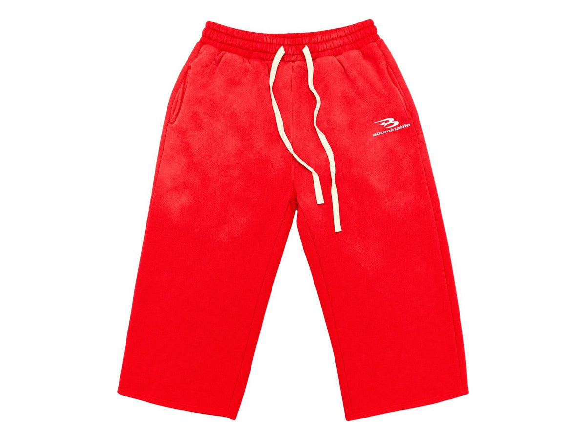 LUV ABOMINABLE Bom B Logo SweatShort RED