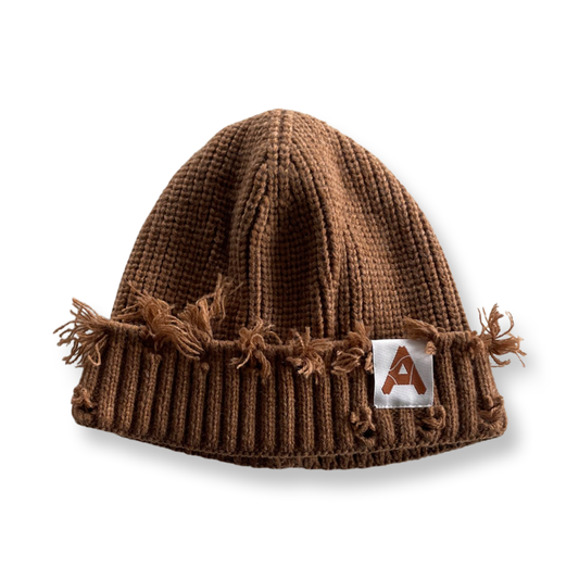 Distressed Beanie Brown