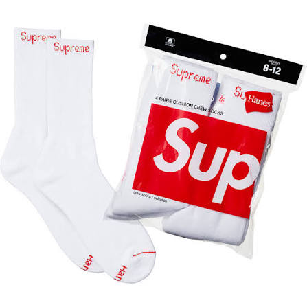 White Supreme Sock